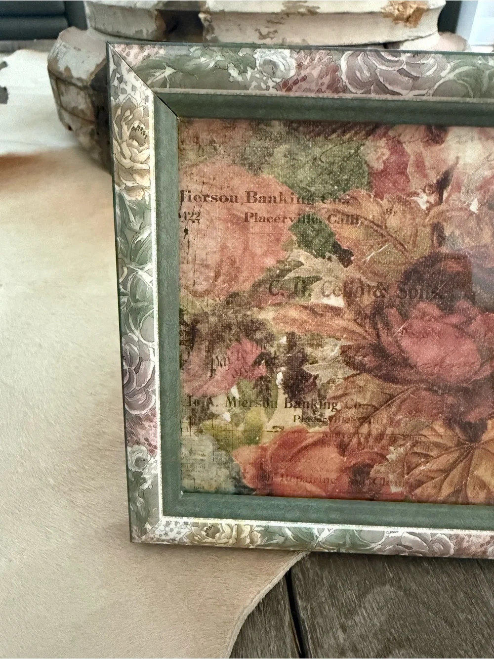 Vintage Style Floral Decoupage Photo Frame